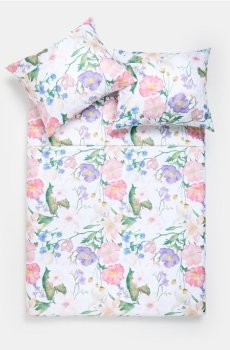 Комплект постільної білизни з квітами - різнобарвний