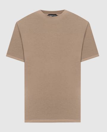 Бежевая футболка с логотипом