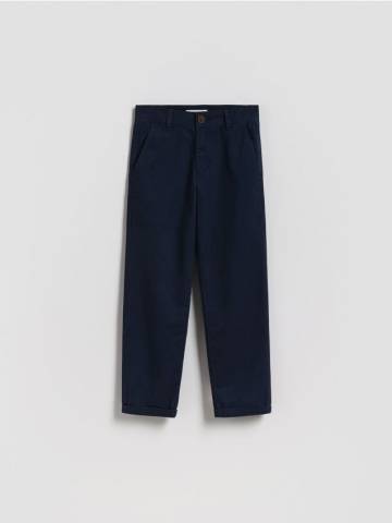 Reserved - Штани-чиноси з високим вмістом бавовни - темно-синій - 607FM-59X
