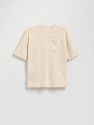 Reserved - Футболка великого розміру - бежевий - 026CJ-08X