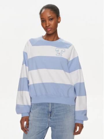 Tommy Jeans Світшот Letterman DW0DW17789 Голубий Relaxed Fit Tommy Jeans Світшот Letterman DW0DW17789 Голубий Relaxed Fit