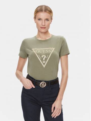 Guess Футболка W4RI69 J1314 Зелений Regular Fit Guess Футболка W4RI69 J1314 Зелений Regular Fit