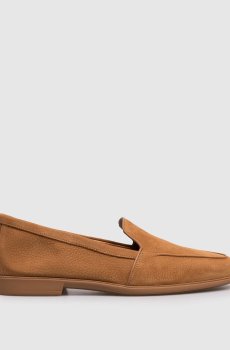 Коричневые лоферы из нубука