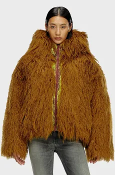 Женская коричневая двусторонняя куртка W-ASABI GIACCA Коричневый 38 Diesel A14541 0PITQ