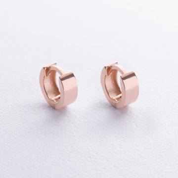 Серьги - кольца в красном золоте mini с08821 Серьги - кольца в красном золоте mini с08821