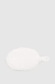 Белая тарелка для холодных закусок Pearl