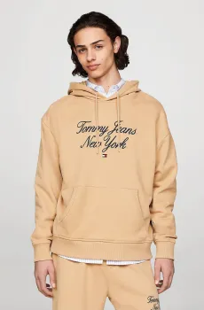 Мужское бежевое худи TJM RLX LUXE SERIF Бежевый XL Tommy Jeans DM0DM18620