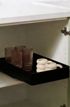 Висувний кошик для шафи - чорний