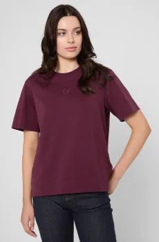 Женская бордовая футболка Бордовый XS BOSS 50551443;505