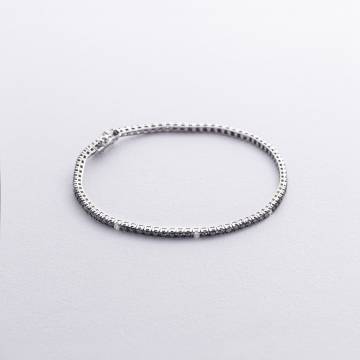 Браслет Теннис в белом золоте с черными и белыми бриллиантами 539261222 Браслет Теннис в белом золоте с черными и белыми бриллиантами 539261222