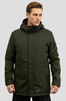 Куртка-ветровка зеленая с капюшоном SB-TJBW-50235-green