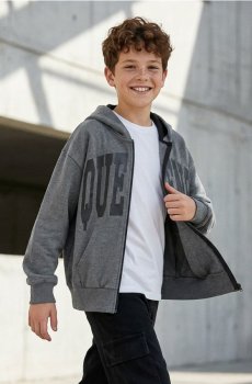 Худі на блискавці - темно-сірий