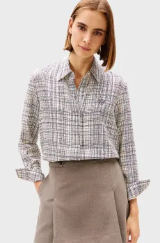 Женская рубашка в клетку PREPPY CHECK SHIRT Разноцветный XS Tommy Hilfiger WW0WW48652
