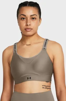 Женский коричневый топ UA Infinity High 2.0 Bra Коричневый XL (A-C) Under Armour 1384112-200