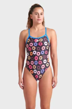 Женский купальник с узором DONUTS SWIMSUIT Разноцветный 42 Arena 009461-590