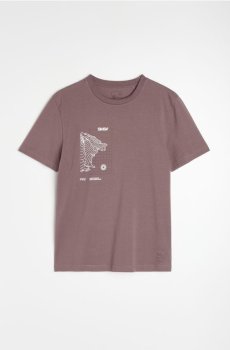 Бавовняна футболка slim fit з коротким рукавом Active - рожевувато-ліловий