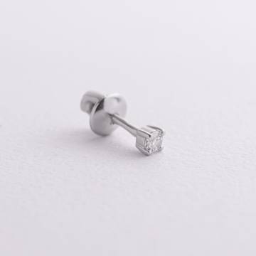 Серебряная моносерьга с фианитом 2299/1p-CZ Серебряная моносерьга с фианитом 2299/1p-CZ