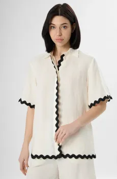 Женская белая рубашка Белый 34 HUGO 50558175;115