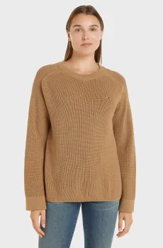 Женский бежевый свитер CO CARDI STITCH Бежевый M Tommy Hilfiger WW0WW40751