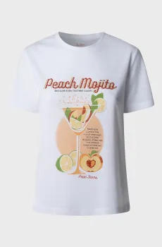 Женская белая футболка VIOLA Белый S Pepe Jeans PL506060