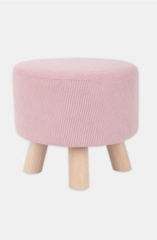 Круглий пуф - пастельний рожевий