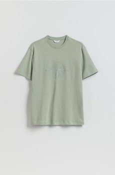 Reserved - Футболка вільного крою з принтом - блідо-бірюзовий - 477IW-06X