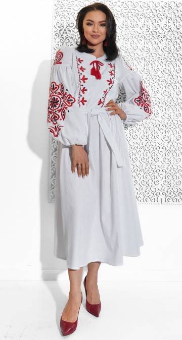 Сукні великіх розмірів Lemanta Лляна сукня з українською вишивкою 46 (7030)113807-530 Сукні великіх розмірів Lemanta Лляна сукня з українською вишивкою 46 (7030)113807-530