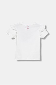 Детская хлопковая футболка Puma PUMA X HELLO KITTY & FRIENDS Ruffle Tee