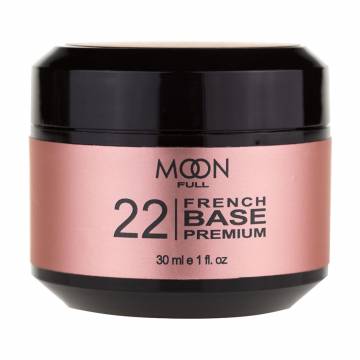 База-френч для гель-лака Moon Full Base French Premium 22 Кремово-бежевый, 30 мл База-френч для гель-лака Moon Full Base French Premium 22 Кремово-бежевый, 30 мл