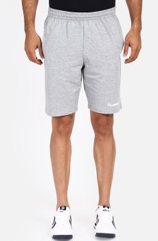 hummel Men Grey Solid Regular Fit Shorts