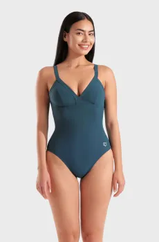 Женский бирюзовый купальник SWIMSUIT LARA SOFT CURVE BACK Бирюзовый 40 Arena 008119-650