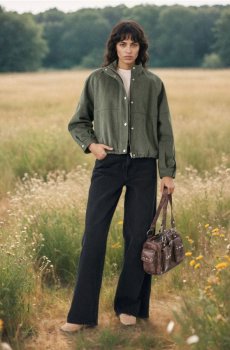 Широкі джинси - чорний