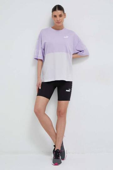 Шорты Puma женские цвет чёрный с принтом высокая посадка Шорты Puma женские цвет чёрный с принтом высокая посадка