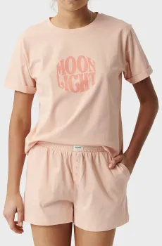 Женская розовая пижама (футболка, шорты) Розовый M Atlantic NLP-487