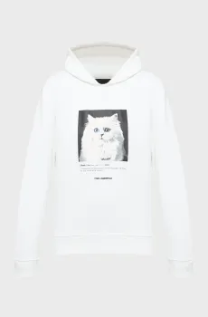 Женское белое худи PORTRAIT Белый XS Karl Lagerfeld B1W20012
