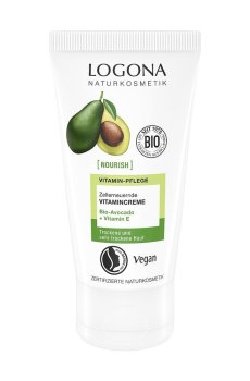 Витаминный био-крем для лица Logona Nourish Vitamin Cream Интенсивная терапия. Авокадо, 50 мл