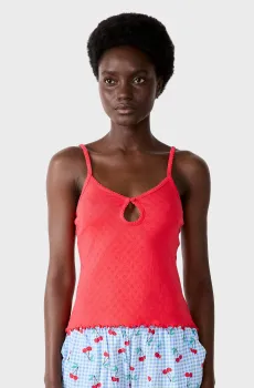 Женский коралловый топ CHERRY Коралловый M Etam 6554966