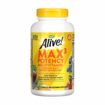 Мультивитамины Natures Way Alive! Max3 Potency Multivitamin, 180 таблеток Мультивитамины Natures Way Alive! Max3 Potency Multivitamin, 180 таблеток