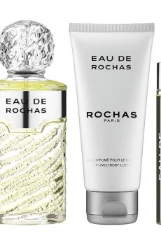 Парфюмированный набор женский Rochas Eau de Rochas (лосьон для тела, 100 мл + туалетная вода, 100 мл + туалетная вода, 20 мл)