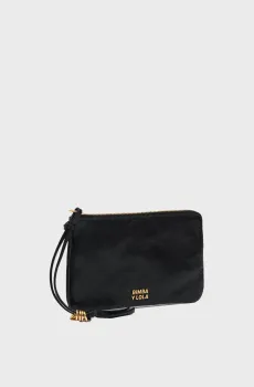 Женский черный кожаный кошелек Черный ONESIZE Bimba Y Lola 262BBA134.11000
