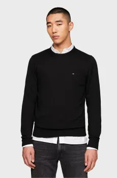 Мужской черный джемпер Черный L Tommy Hilfiger MW0MW28046