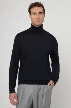 Мужской темно-синий кашемировый гольф BOSS x BECKHAM Синий M BOSS 50557974;409