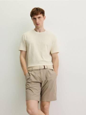 Reserved - Шорти-чиноси з поясом - кавовий - 8009H-84M