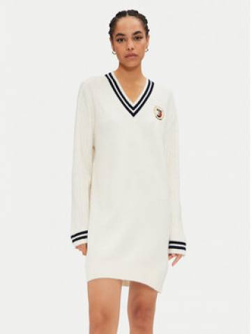 Tommy Jeans Трикотажна сукня DW0DW19810 Écru Relaxed Fit Tommy Jeans Трикотажна сукня DW0DW19810 Écru Relaxed Fit