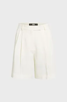 Женские белые шорты с узором Белый 42 Karl Lagerfeld 245W1002
