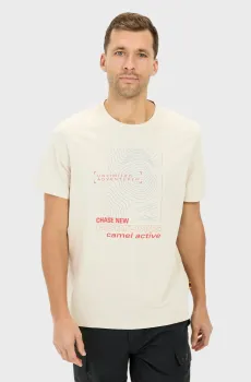 Мужская белая футболка Белый M Camel Active 409700-5T02-16