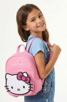 Рюкзак з вишитим написом Hello Kitty - рожевий