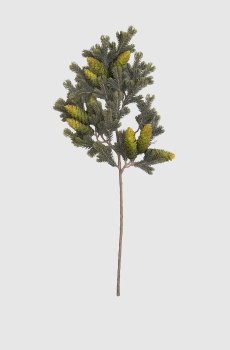 Декоративная елковая ветвь с шишками