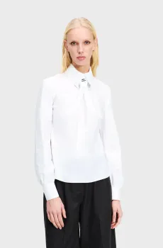 Женская белая рубашка TIE Белый 46 Karl Lagerfeld A2W11004
