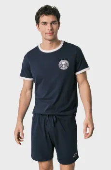 Мужская темно-синяя футболка Snoopy Синий L womensecret 2763232